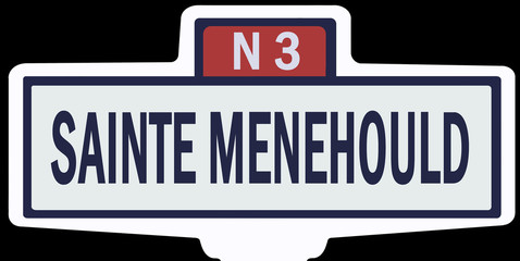 SAINTE MENEHOULD - Ancien panneau entrée d'agglomération