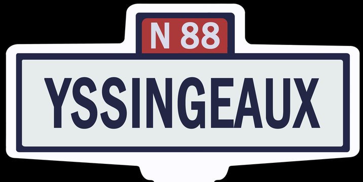 YSSINGEAUX - Ancien panneau entr&eacute;e d'agglom&eacute;ration