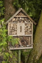 Insect house in a summer garden
