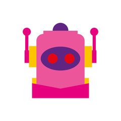 Robot funny toy icon vector illustration graphic design