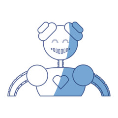 Robot funny toy icon vector illustration graphic design