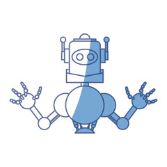 Robot funny toy icon vector illustration graphic design