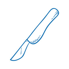 Surgical knife draw icon vector illustration graphic design