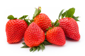 Strawberry isolated on white background. Fresh berry.