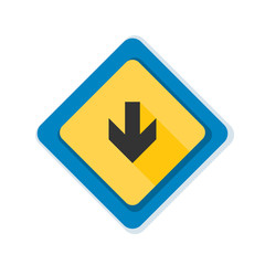 Down Arrow sign illustration