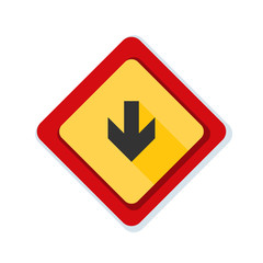 Down Arrow sign illustration