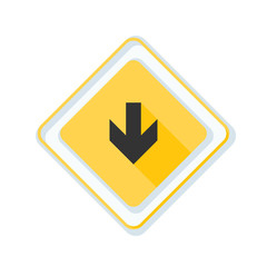 Down Arrow sign illustration