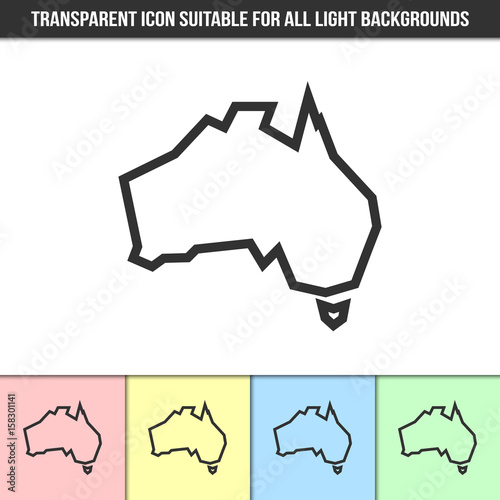 simple outline transparent australia continent shape icon on different types of light backgrounds - Simple Outline Pictures simple outline transparent australia continent shape icon on different types of light backgrounds - Simple Outline Pictures