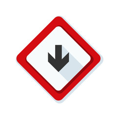 Down Arrow sign illustration