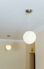 Two spherical ceiling lamp.