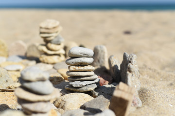 Stone castle on the beach