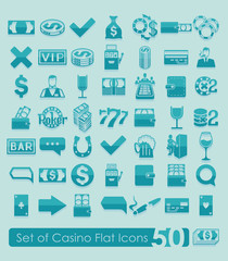 Set of casino icons