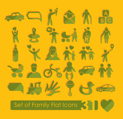 Set of family icons