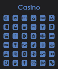 Set of casino simple icons