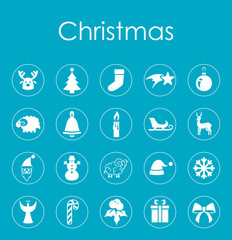 Set of Christmas simple icons