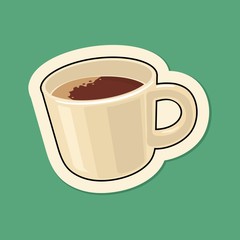 Coffee cup. Vector flat illustration