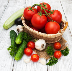 Fresh summer vegetables