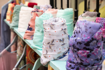 A selection of scarves for sale