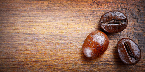 Three coffee beans