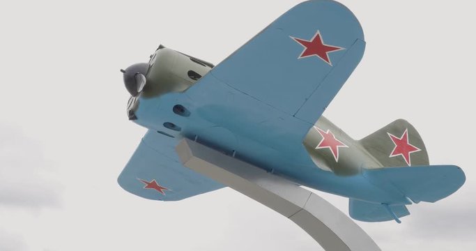 Aircraft of the second world war. World War II era heavy bomber seen from below