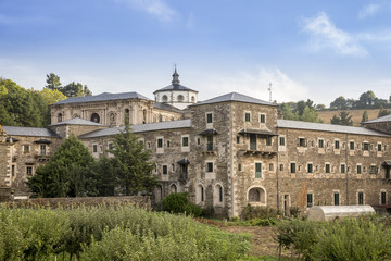 Fototapeta na wymiar Monastery of St Julian of Samos, Province of Lugo, Galicia, Spain