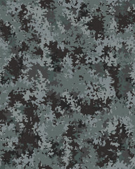 Digital fashionable camouflage pattern, fashion design. Seamless illustration