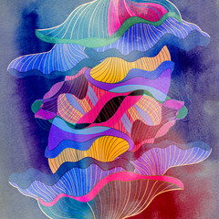 abstract watercolor geometric background