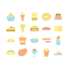 FLAT FOOD ICONS