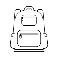 travel backpack icon image vector illustration design  black line