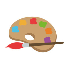 paint palette icon image vector illustration design 