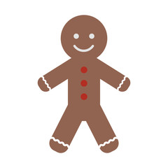 gingerbread man cookie christmas related icon image vector illustration design 