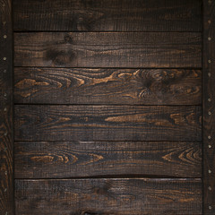 Dark planks wood texture or backgound top view