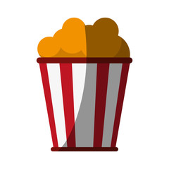 popcorn bucket icon image vector illustration design 