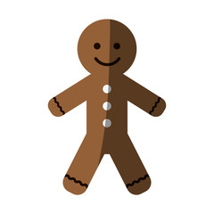 gingerbread man cookie christmas related icon image vector illustration design 