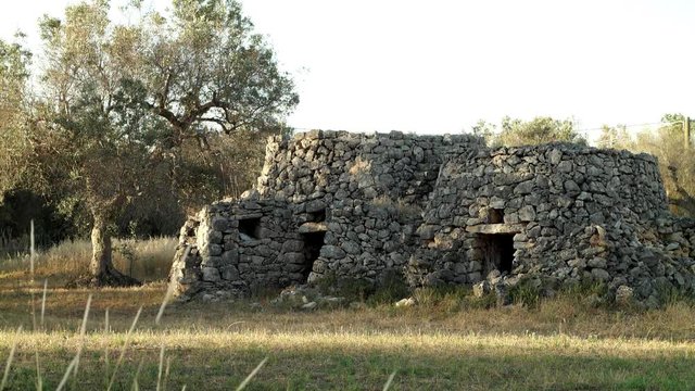 Old country house in Salento at sunset - Italy