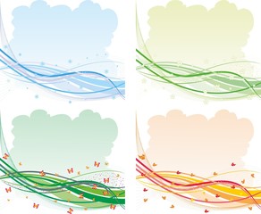 Four seasons abstract backgrounds