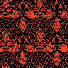 Pattern from the head of a tiger