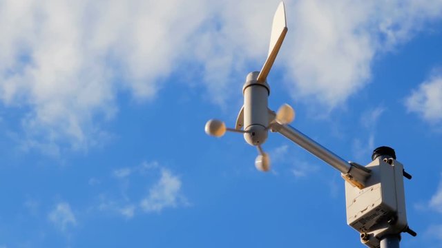 Weather station in wind