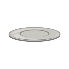empty plate round porcelain serve kitchen icon vector illustration