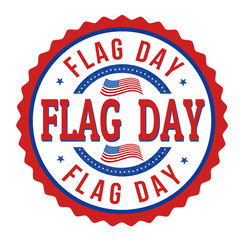 Flag day label or stamp