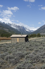 Log Cabin in the Mountains