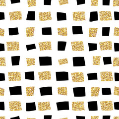 Fototapety  Abstract Seamless Pattern. Seamless Pattern with golden glitter elements. Vector illustration