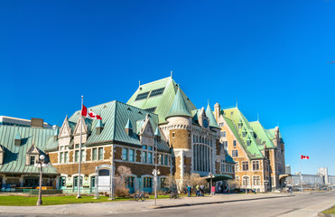 Gare du Palais, the main train station of Quebec City, Canada