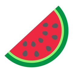 Watermelon flat icon, fruit and diet, vector graphics, a colorful solid pattern on a white background, eps 10.