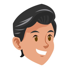 man character face avatar style portrait vector illustration