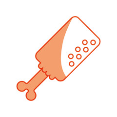 Meat thigh food icon vector illustration graphic design