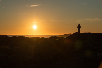 Watching the sunset in Tofino