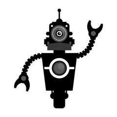 robot toy Greetings icon vector illustration graphic design