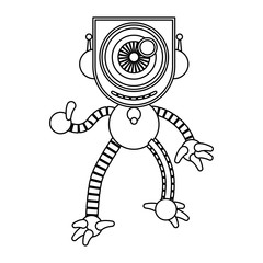 robot toy funny icon vector illustration graphic design