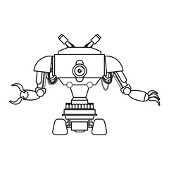 robot toy funny icon vector illustration graphic design